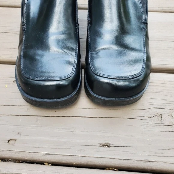 Винтажные оксфорды 90-х годов y2k Mudd Sharpe черная веганская кожа коренастая чонки-платформа 9 - Изображение 3 из 4