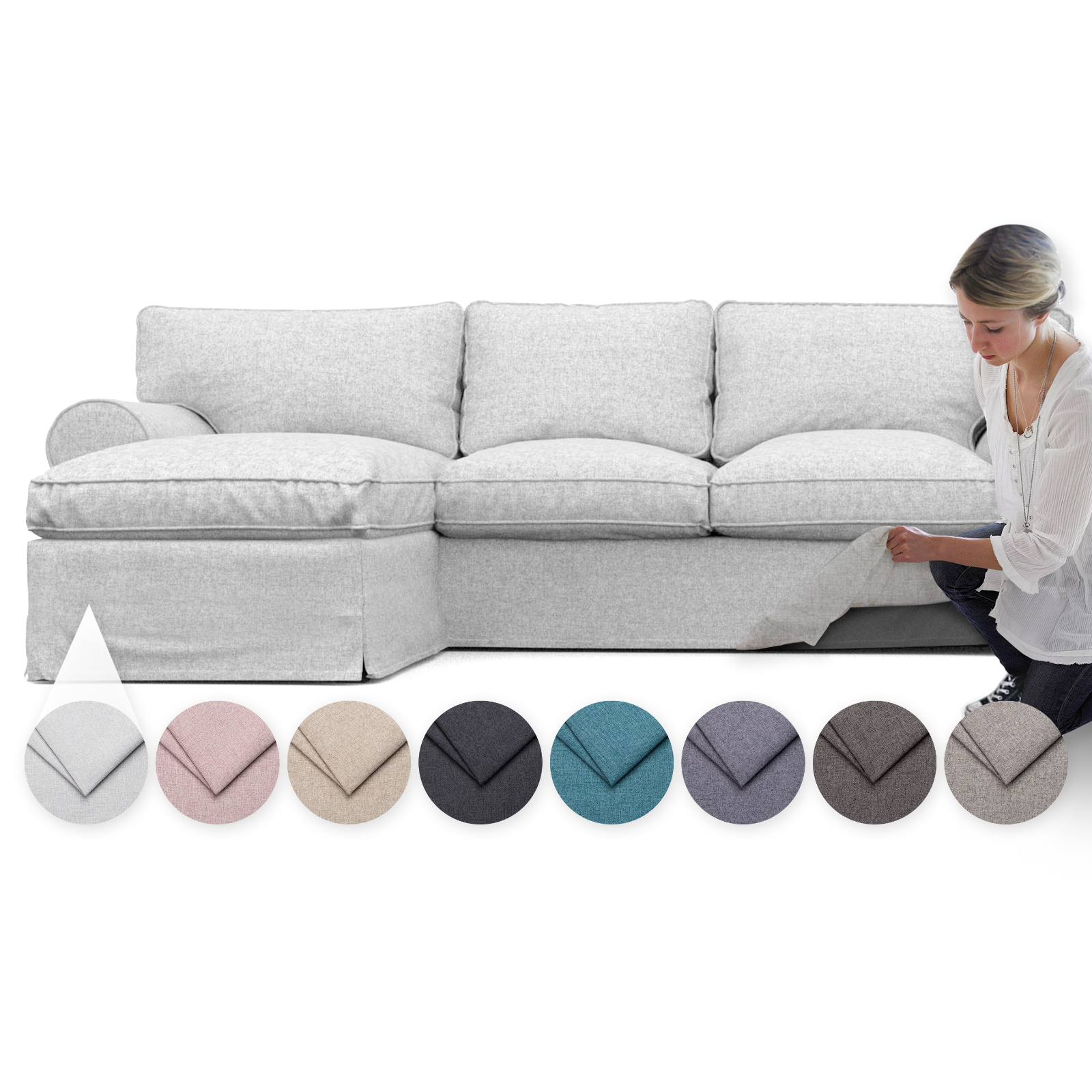 Comfortly Cover for Ektorp Corner Sofa R/L Cashmere Blends Spill