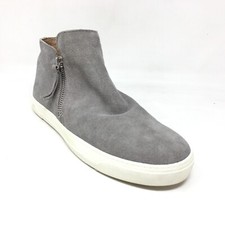 Women's Crown Vintage Zia Zip Up Ankle Boots Booties Shoes Size 7.5 Gray Suede