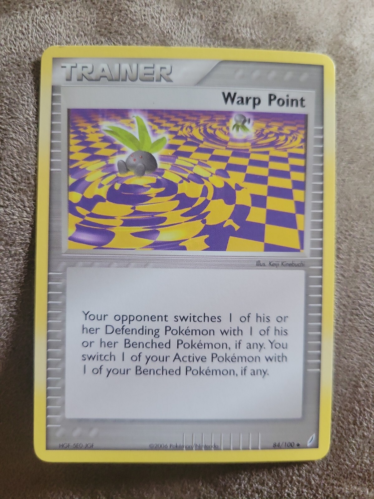 Pokemon Trainer Warp Point 84/100 EX Crystal Guardians Holo M-NM Condition.