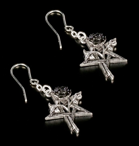 Alchemy Gothic Ohrringe - Ruah Vered - Ohrschmuck Pentagramm Magie - Bild 2 von 2