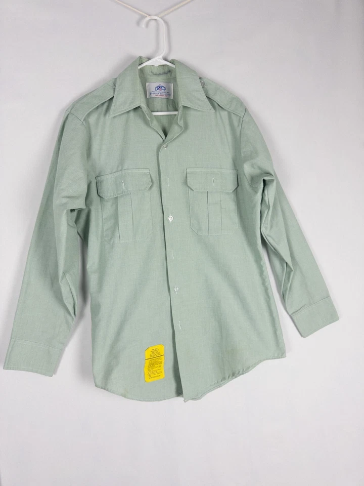 Мужская военная рубашка DSCP Collection L Laight с зелеными карманами на пуговицах AG-415 - Изображение 3 из 4