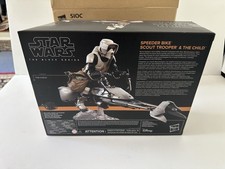 Star Wars Black Series Speeder Bike Scout Trooper & The Child New Grogu