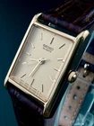 Working Seiko Vintage Mini Tank Women's Watch 1N01-5A40 Gold Tone Quartz K3