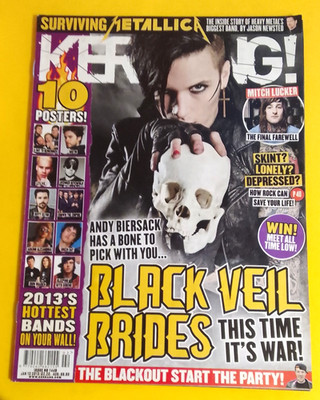 Kerrang! No.1448 Jan 12 2013 - Black Veil Brides, Metallica, Blackout