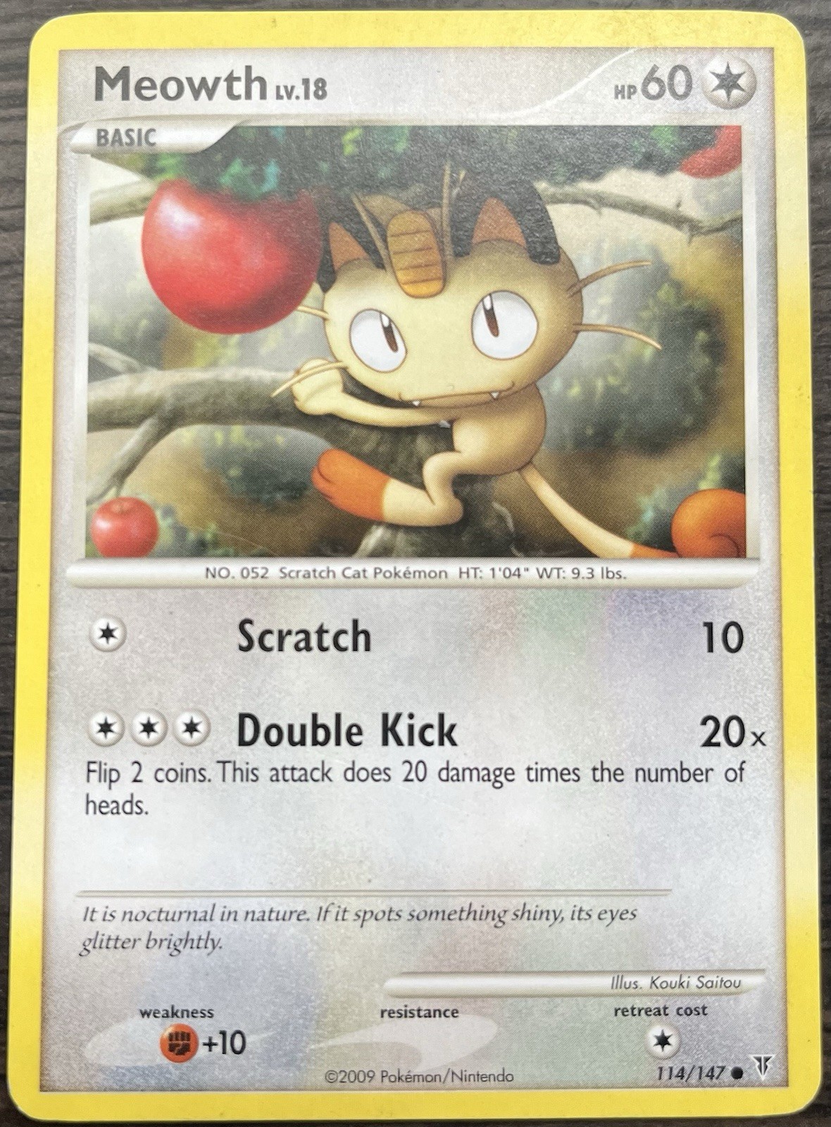 Meowth 114/147 Pokemon TCG Platinum Supreme Victors Light Play LP
