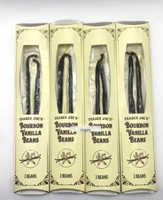 4 x 2 Trader Joe’s Bourbon Vanilla Beans Bourbon Infused Exp 01/04/2028 Sealed