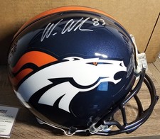 Wes Welker Autographed Riddell Authentic Helmet  Denver Broncos Fanatics 