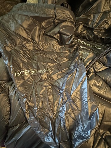 BCBGENERATION Hooded Puffer Down Packable Jacket Black Size Medium - Picture 12 of 19