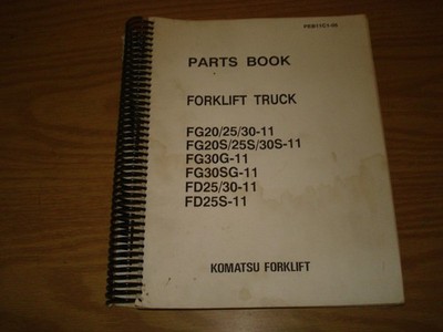 Komatsu Forklift Parts Book FG20/25/30-11/20S/25S/30G-11/FD25/30-11