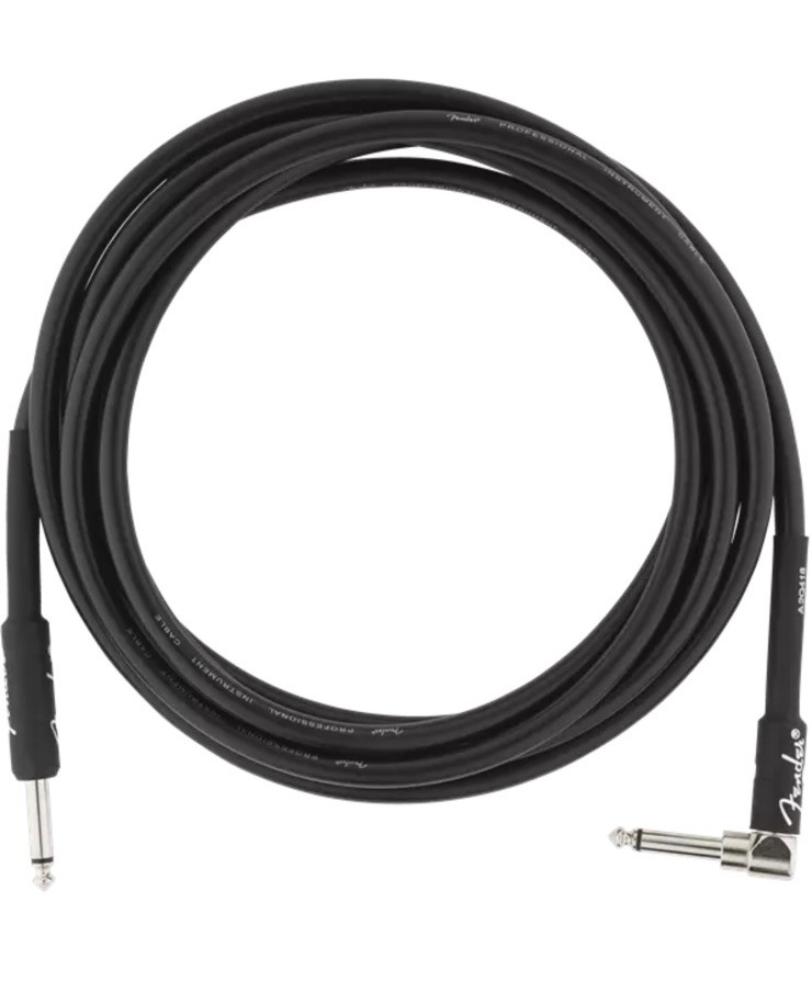 Fender Professional Guitar Instrument Cable, Straight-Right Angle 10' ft
