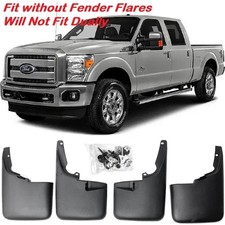 Full Set 4 Piece For 11-16 F250 F350 Mud Flap Rock Splash Guard Wo Fender Flare Full Set 4 Piece For 11-16 F250 F350 Mud Flap Rock Splash Guard Wo Fender Flare