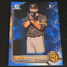 2022 Bowman Draft Chrome Sapphire - #BDC-119 Henry Williams 1st