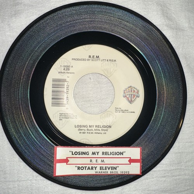 #ad Losing My Religion REM 45rpm Good W rotary Eleven $9.98