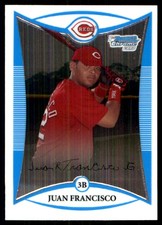Juan Francisco 2008 Bowman Chrome #BCP195 Reds MLB READ FREE SHIP AutographDen