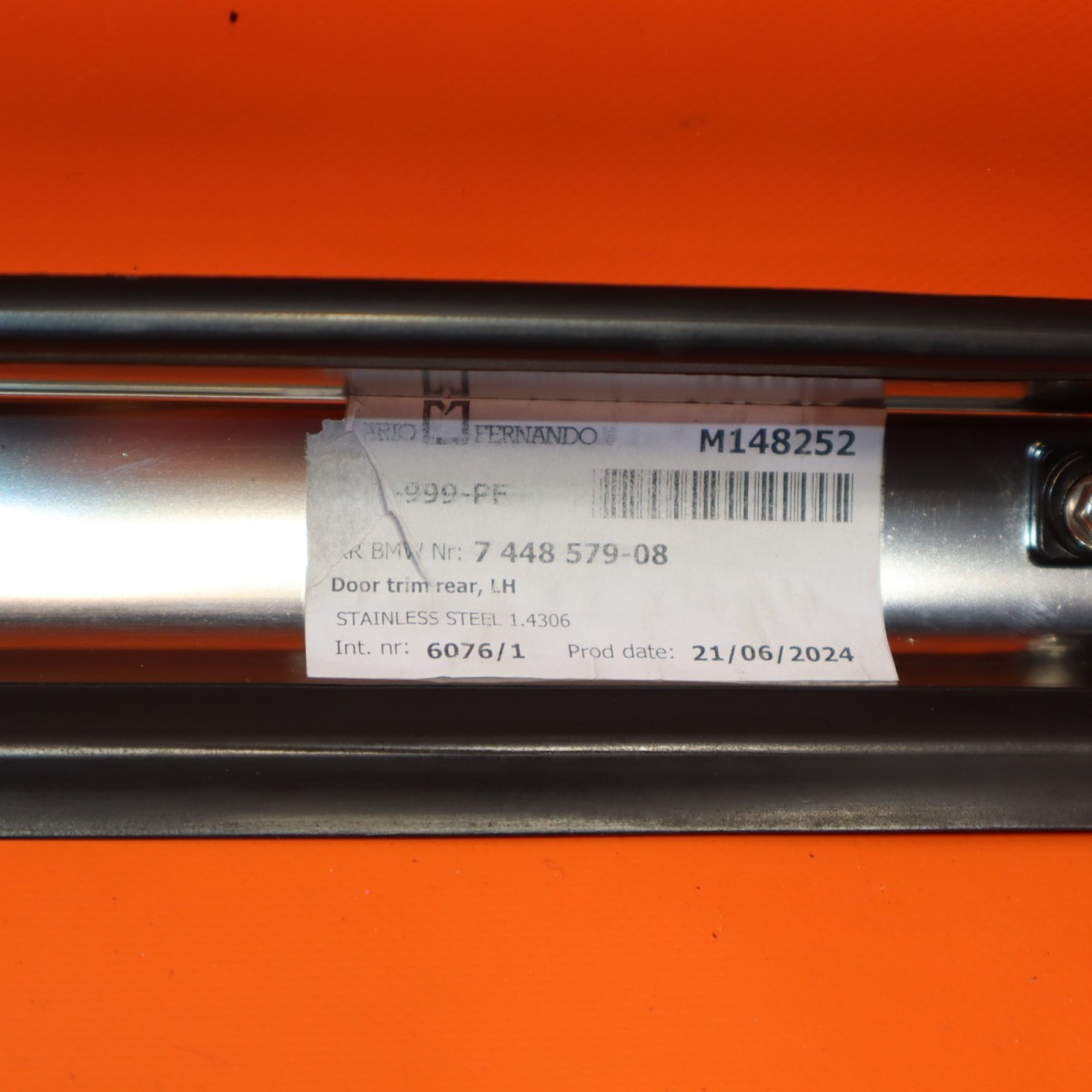 ROLLS ROYCE CULLINAN DOOR MOLDING LEFT REAR 2017-2021 2022 2023 51137448579 OEM