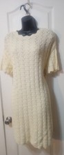 Cream Knit Mini Dress — A New Day, Size Small