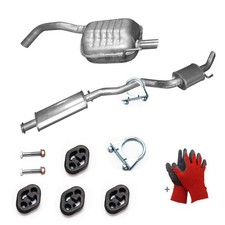 Mittel + Endschalldämpfer Auspuff für Alfa Romeo 147 1.6 2.0 Twin + KIT