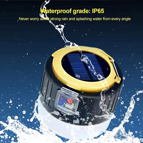 Solarbetriebene Taschenlampe Lampe Camping Zelt Licht USB Outdoor Wandern DHL - Bild 4 von 11