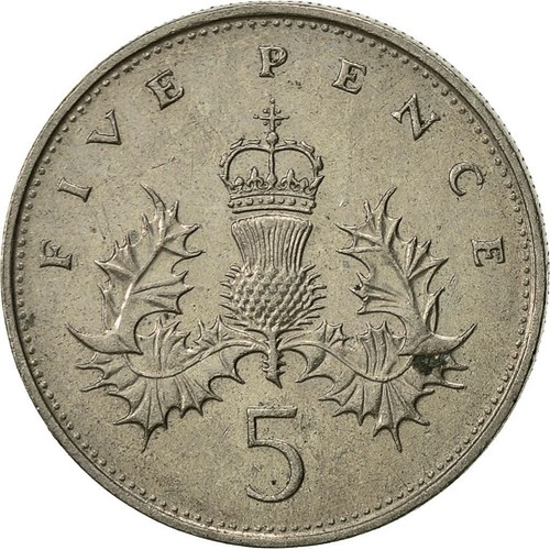 United Kingdom | 5 Pence Coin | Elizabeth II | Km:937 | 1985 - 1990 - Picture 7 of 12