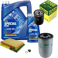 Inspektionspaket 6L Mannol Special Plus 10W-30 FüR Opel Kadett E Combo 1.7 D
