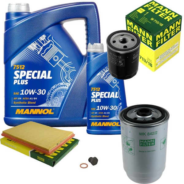Inspektionspaket 6L Mannol Special Plus 10W-30 FüR Opel Kadett E Combo 1.7 D-image