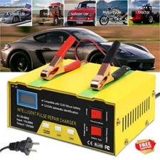 400A Heavy Duty Smart Car Battery Charger 12V~24V Automatic Pulse Repair Trickle