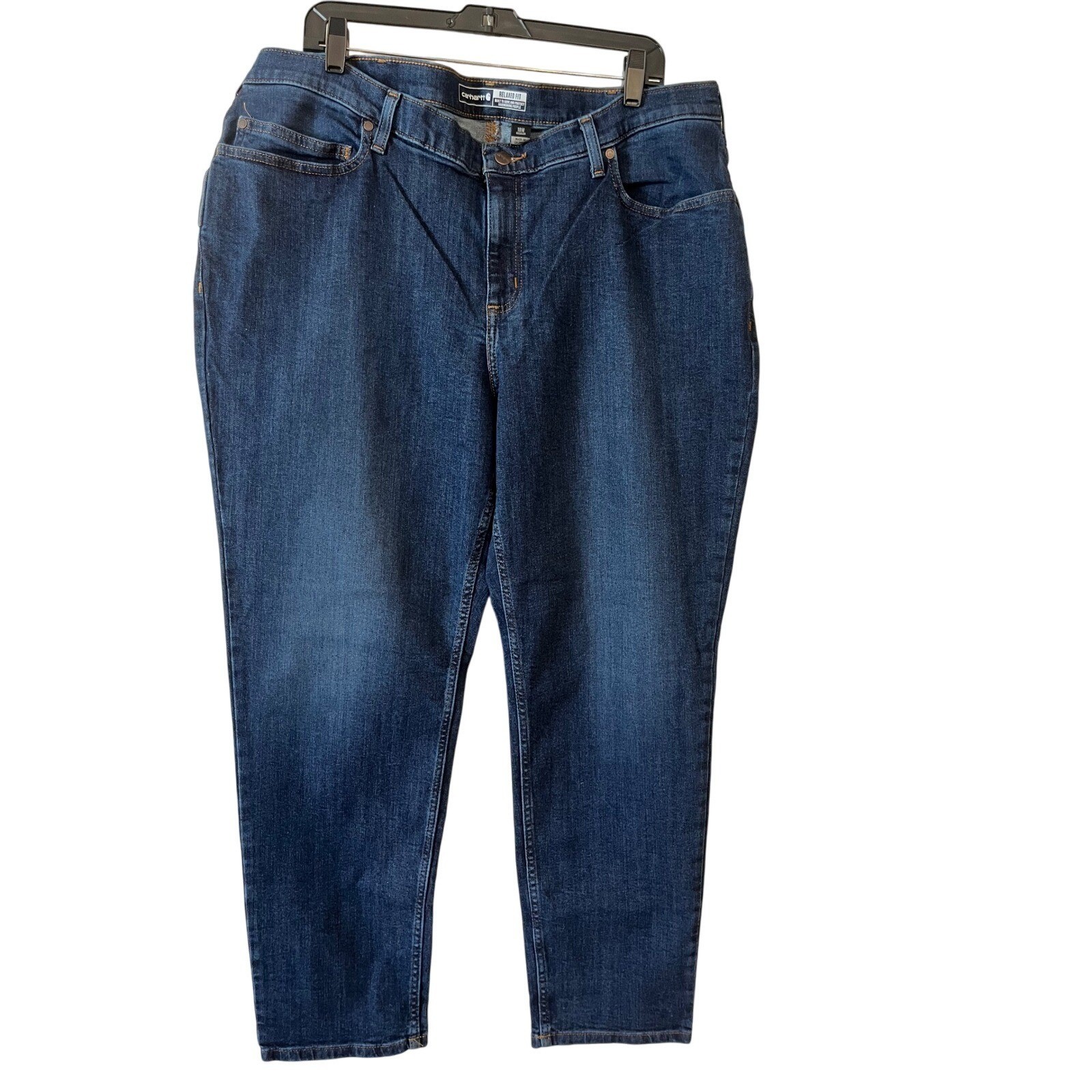 Carhartt Womens Rugged Flex Relaxed Fit Jeans 18W Regular Dark Wash BD5383-W