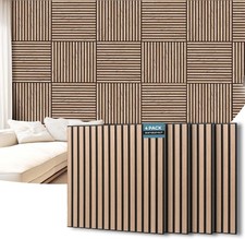 4 Pack Wood Panels- 4x24x24Inches 3D Wall Panels Wood Wall,Decorative Peel