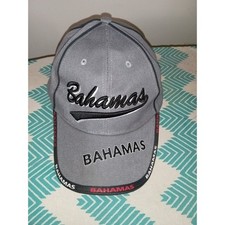Bahamas Souvenir Baseball Cap Gray Embroidered Adjustable Hat 100 Acrylic