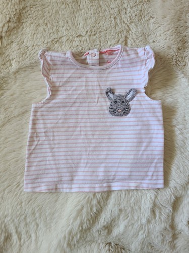 Baby Boden 12-18 Month Bunny Crochet Striped Shirt Read Description