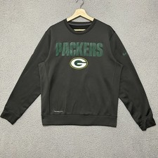 Green Bay Packers Nike Therma-Fit Crewneck Sweatshirt Men's Small Gray NFL