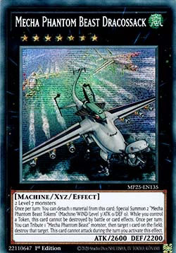 YuGiOh Mecha Phantom Beast Dracossack MP25-EN135 Secret Rare Englisch Neu 1st