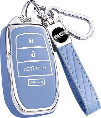 Key Fob Cover - Premium Soft TPU Shell Full Protection Case with Keychan, Fits