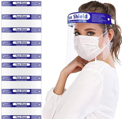 15x Safety Shield Full Face Lab Work Eye Protective Eyewear with Clear Vision US