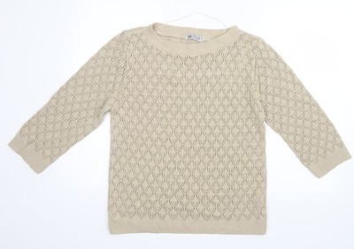 Emma Damen Strickpullover Pullover beige Größe S