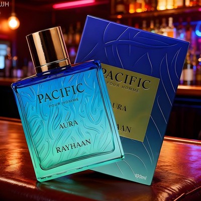 Rayhaan Pacific Aura 100ml 3.4 Oz EDP Long Lasting Spray Men Unisex Fragrance