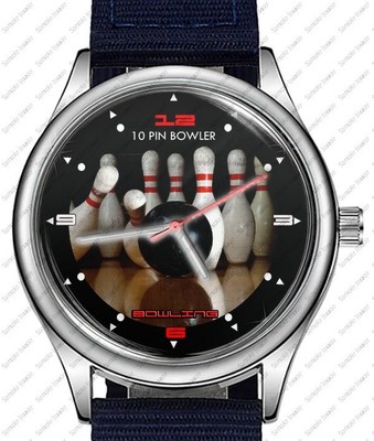 10 Pin Bowling Trendy 38mm Face Wrist Watch