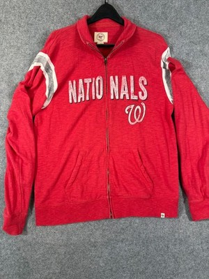 Washington Nationals  47 Brand MLB Jacket Mens X-Large Red Full Zip Long Sleeve