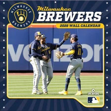 Turner Licensing,  MLB Milwaukee Brewers 2026 Wall Calendar, 12'' X 12'', 12-Mon