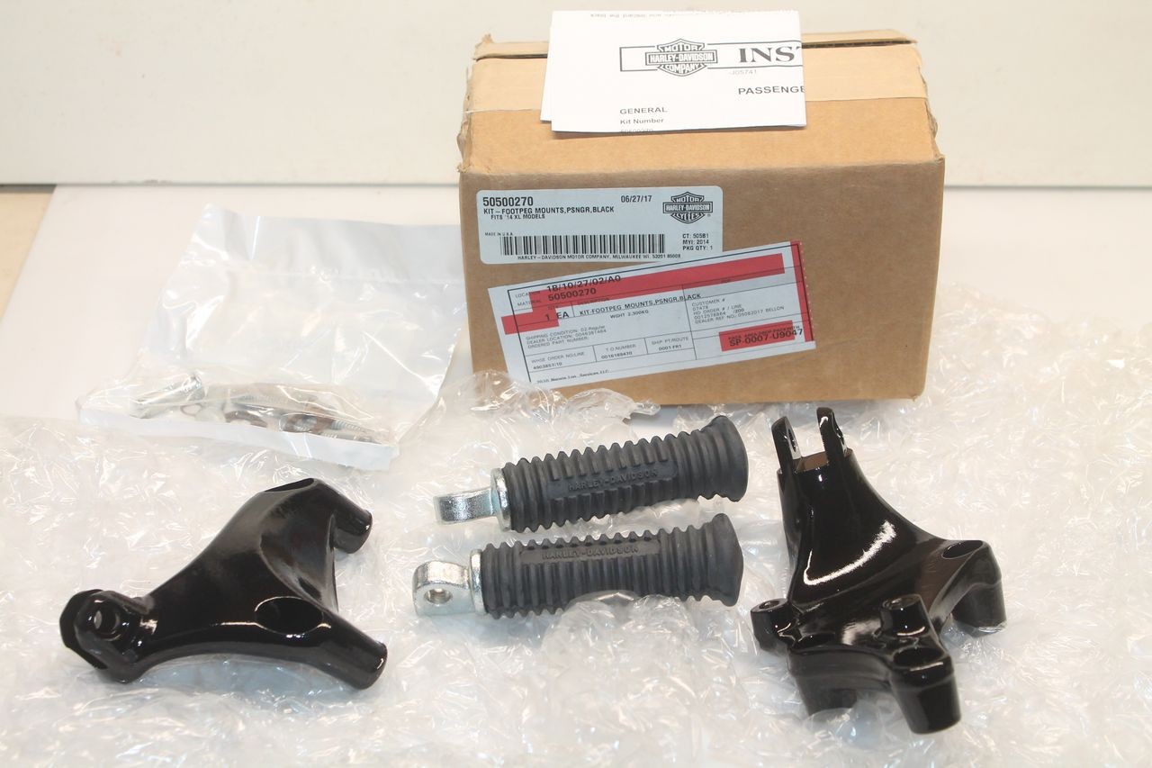 Kit repose-pieds passager pour Harley Davidson XL Sportster cales pieds arriere moto 50500270