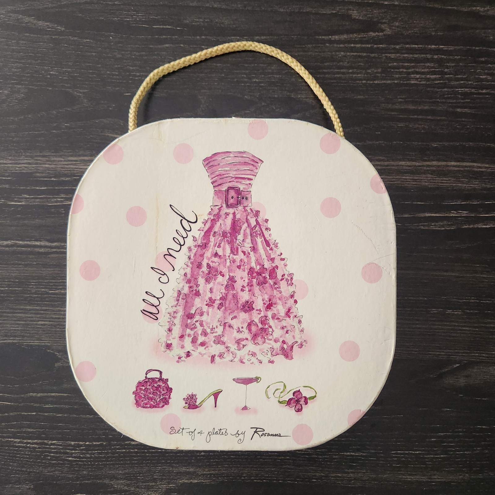 Rosanna Dessert Plates 8" All I Need 4 Different Dresses Set Of 4 With Box