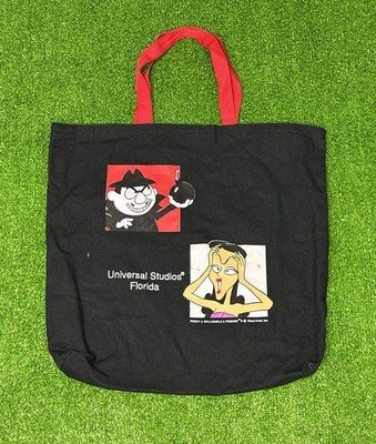 Boris Natasha Universal Studios Florida Black Tote Bag Rocky Bullwinkle USA Made