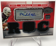 MICHAEL BUSH ROOKIE JERSEY AUTO Card 2007 Topps Triple Threads RARE/99 RAIDERS. rookie card picture
