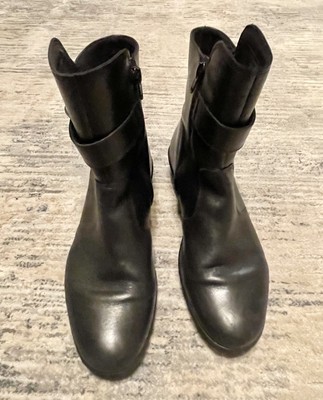 Ecco Women s Finola Wedge Leather Comfort Ankle Boot, Size EU 39/ US 8-8.5- EUC