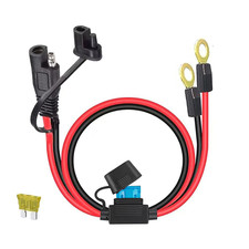 SAE Battery Connector with Ring Terminal Harness 15A/20A Fuse , 2-Pin Quick Dis