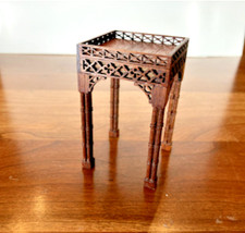 Casa delle bambole artigianale miniatura traforato traforato tavolino CHIPPENDALE Paul Ki-Kydd