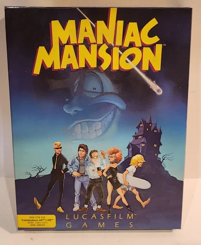 1st Printing Maniac Mansion 1987  Commodore 64/128 CIB W/ Save Diskette Rare
