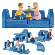 12pcs Modular Kids Play Couch Toddler Sectional Floor Sofa Children Couch Sets