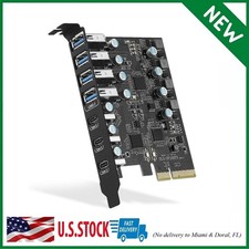 Pcie to USB 3.2 Gen 2 Card with 20 Gbps Bandwidth 7 USB Ports 4 USB Type-A and